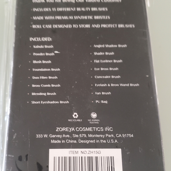 Z'OREYA 15PCS BRUSH SET NEW - Picture 2 of 3